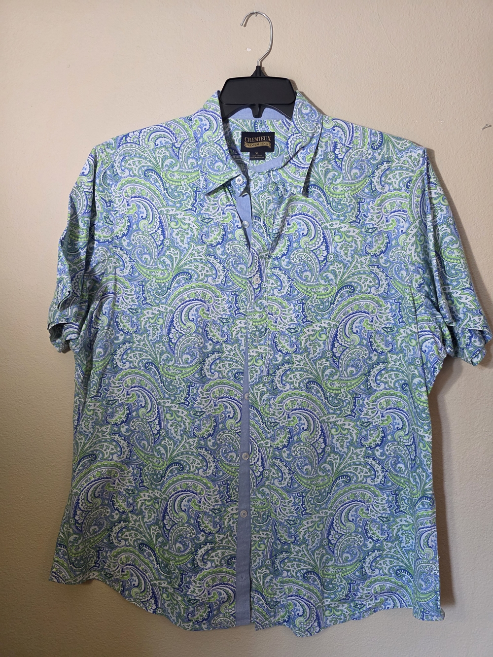 Cremieux Blue & Green Paisley Button-Down Shirt